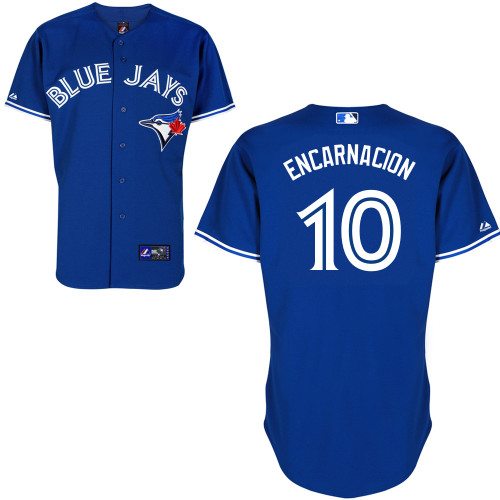 Edwin Encarnacion #10 mlb Jersey-Toronto Blue Jays Women's Authentic Alternate Blue Baseball Jersey